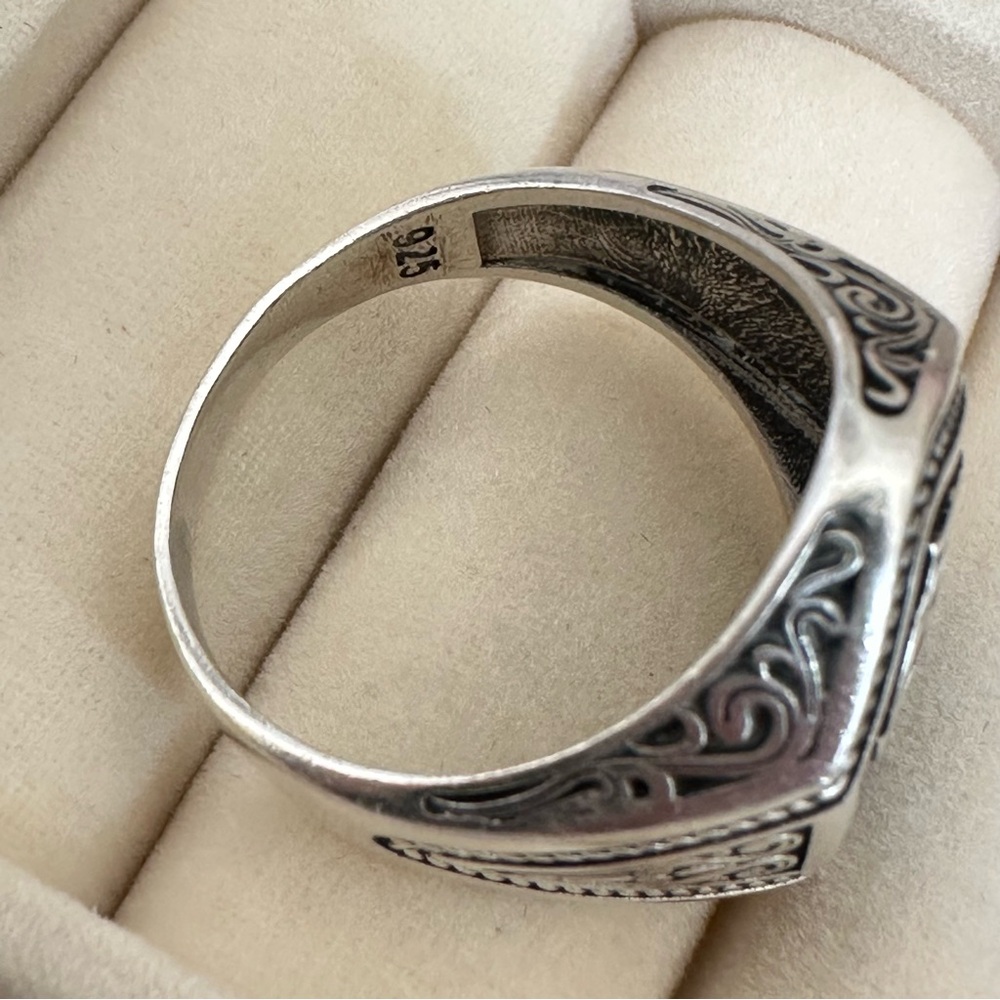 Solid 925 Ssilver Anchor Ring - image 5